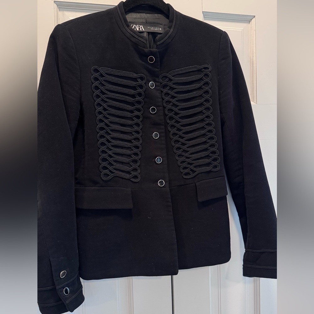 ZARA Black Velvet Women's Jacket